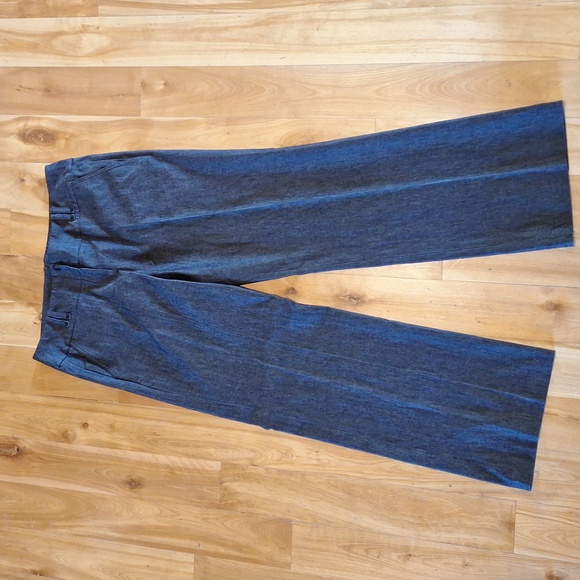 Sandro Y2k Wide Leg Single Pleat Trousers Womens Size 12 - Picture 1 of 9